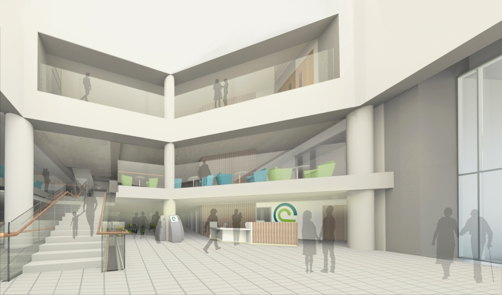 Image showing how the main entrance atrium could look