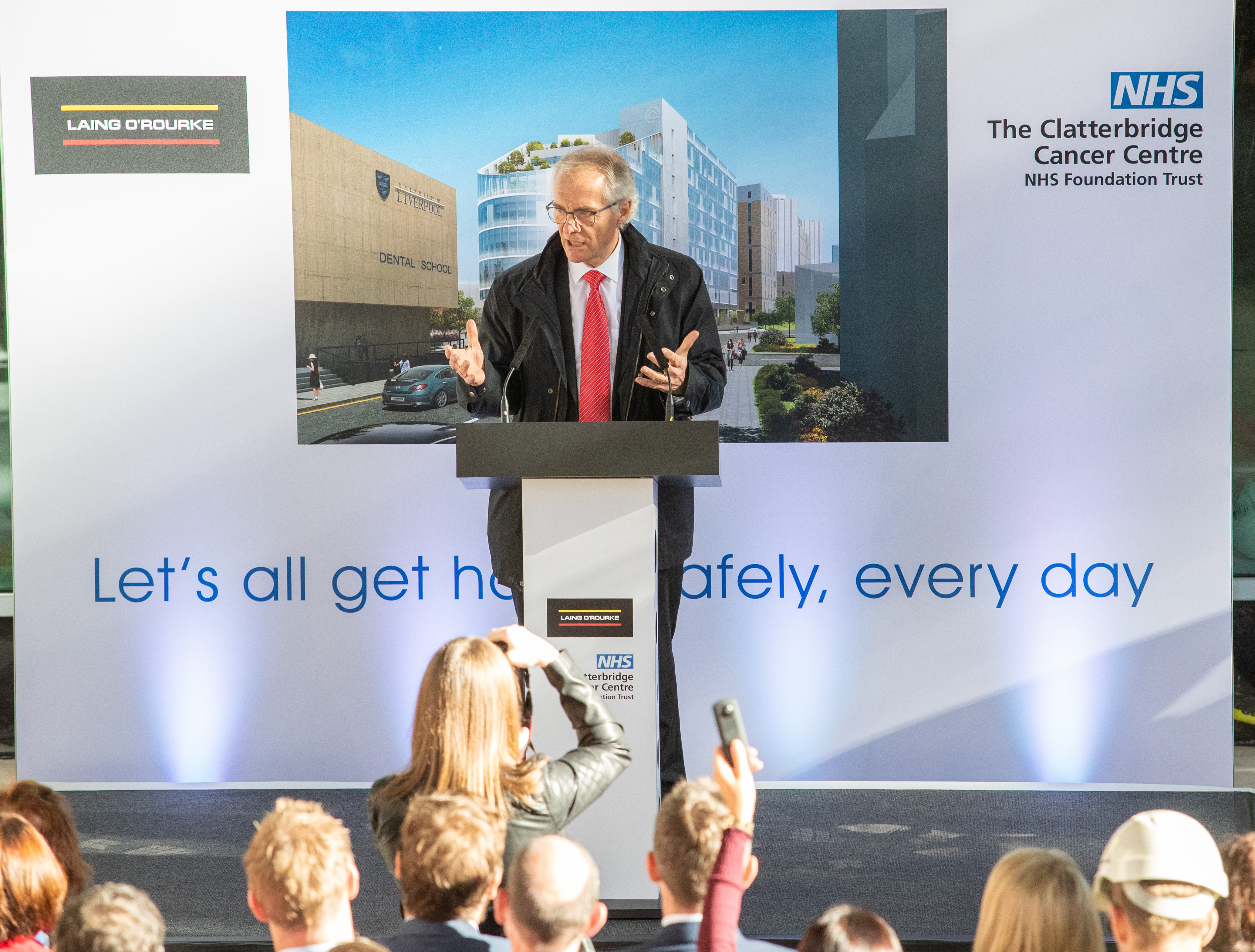 Phil Edgington at the site of the new cancer hospital in Liverpool