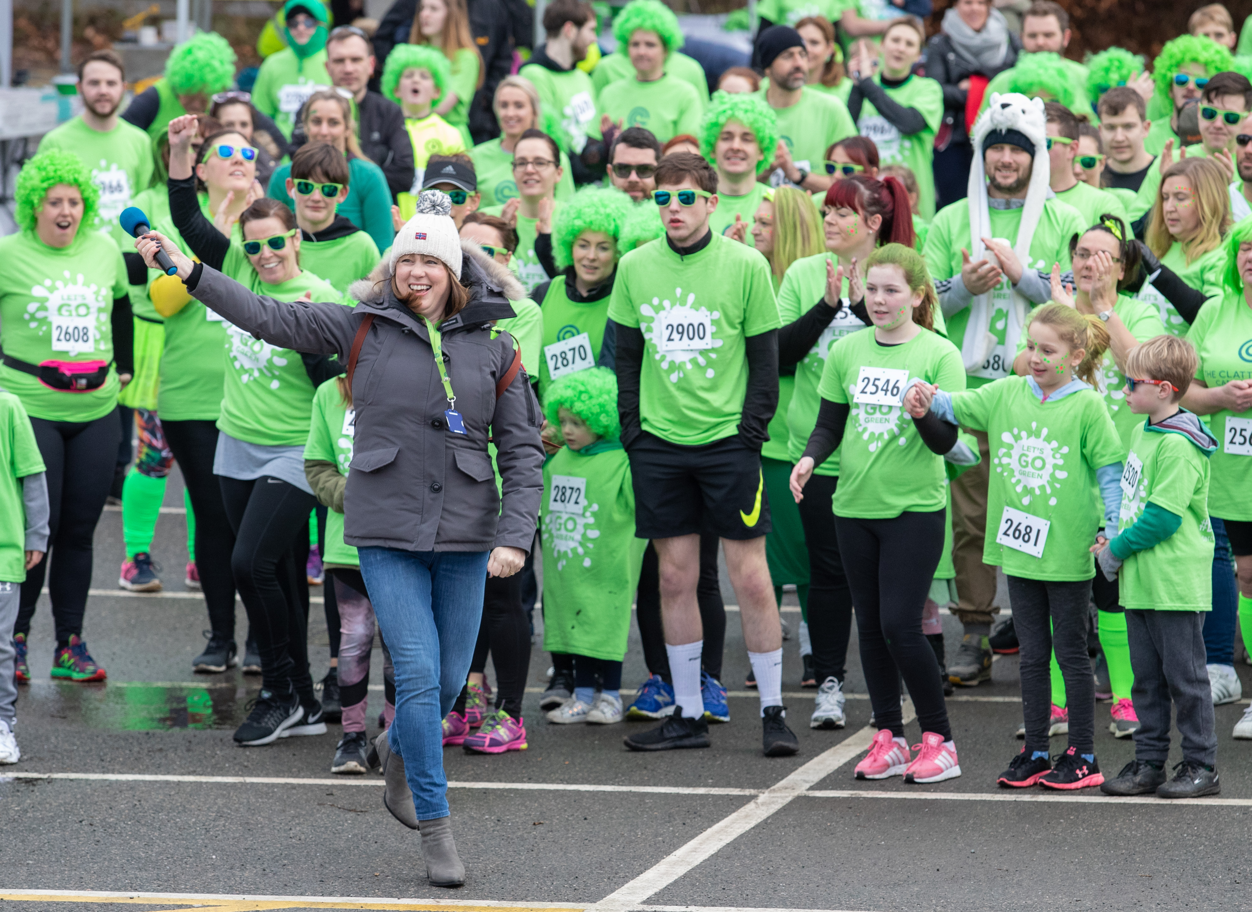 The start line of the run to raise funds for a new cancer hospital in Liverpool