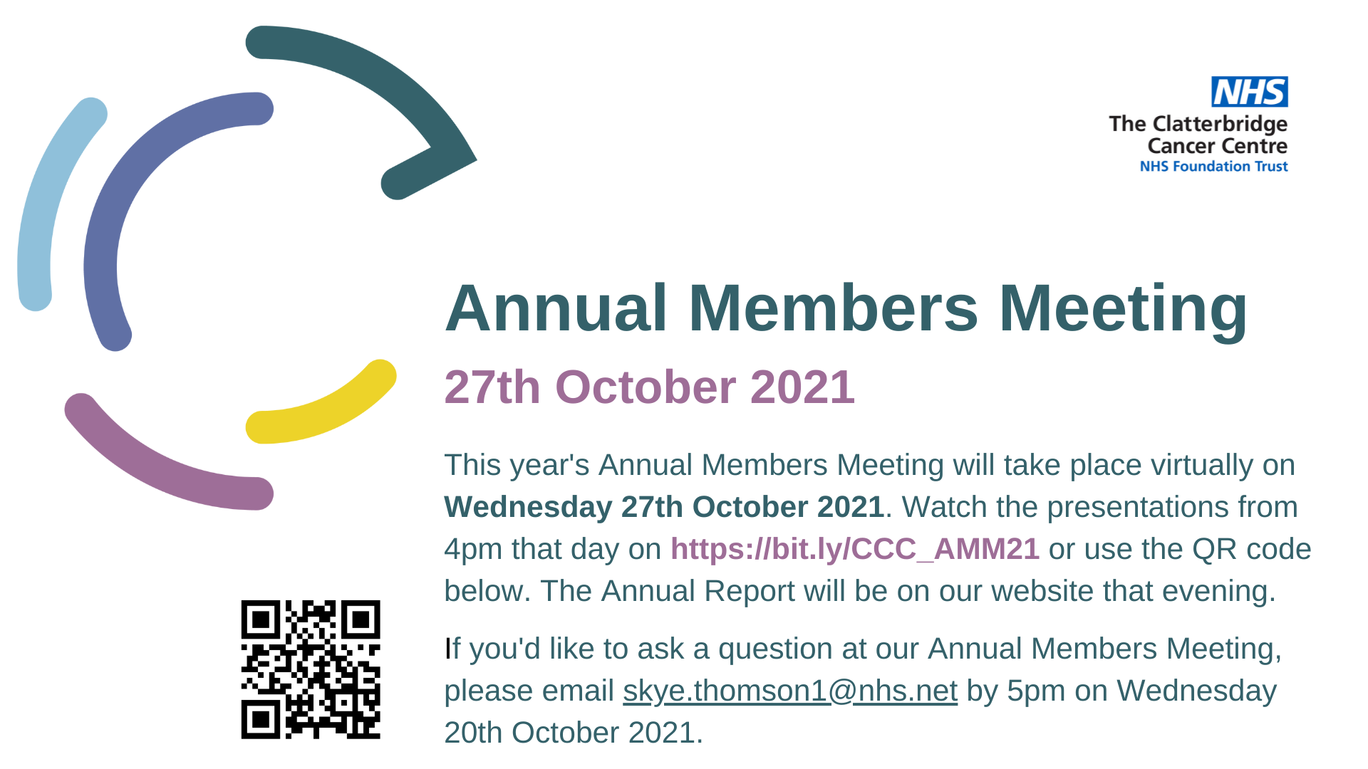 Graphic with details of the Annual Members Meeting - it's the same information as is on this page.