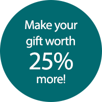 Make your gift worth 25 percent more